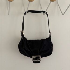 Fendi Black Baguette Shoulder Bag